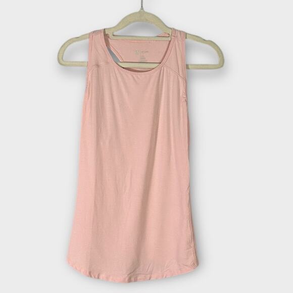 BuffBunny Tank Top Women's Small Pink Racerback Curved Hem Scoop Neck Athletic - Picture 1 of 5